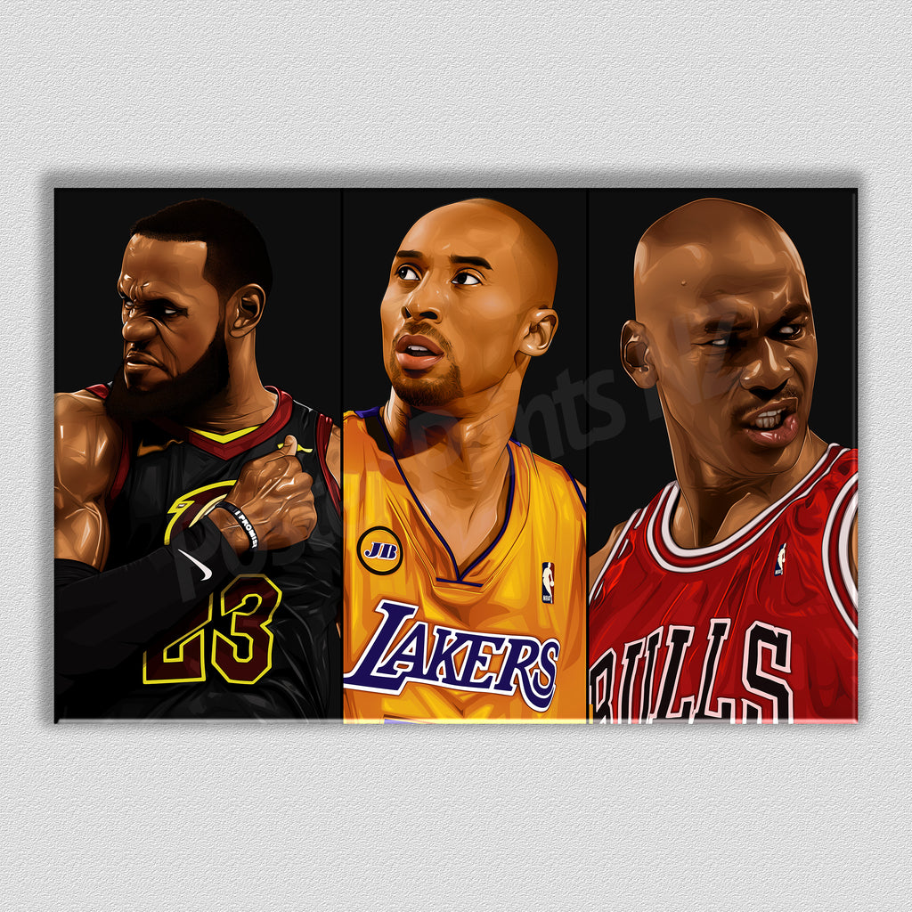 Basketball Legends Framed Digital Art Canvas