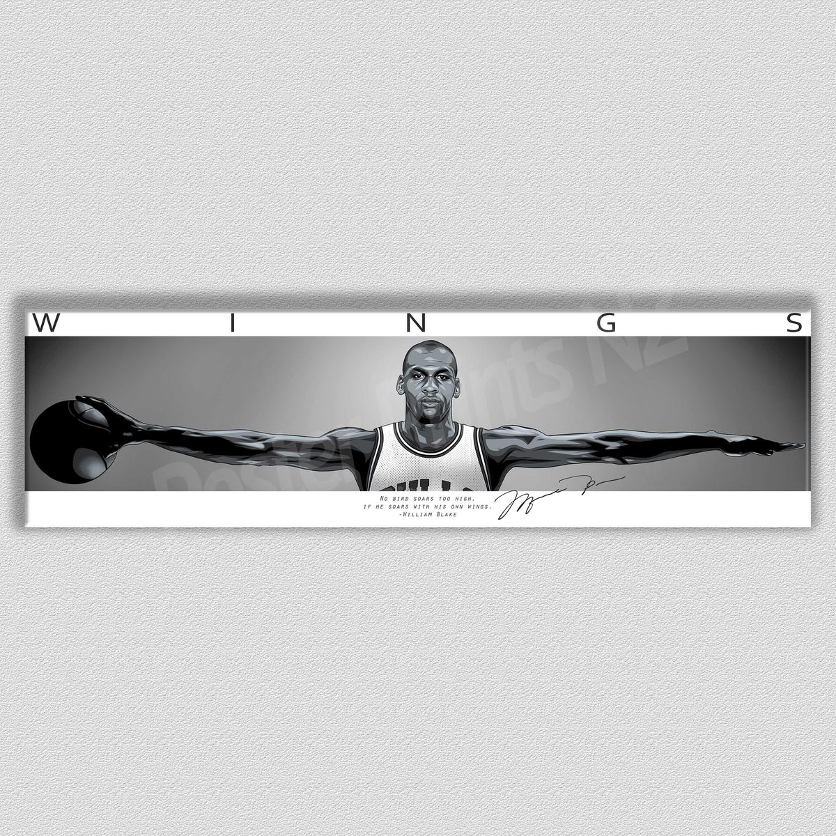 Jordan Wings Framed Art Canvas – Poster Prints NZ