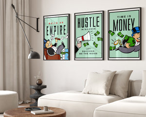 3 x Motivational Premium Framed Canvas Posters (LARGE)