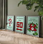 3 x Motivational Premium Framed Canvas Posters (LARGE)