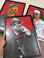 3 x Hip-Hop A3 Framed Art Posters - Poster Prints NZ