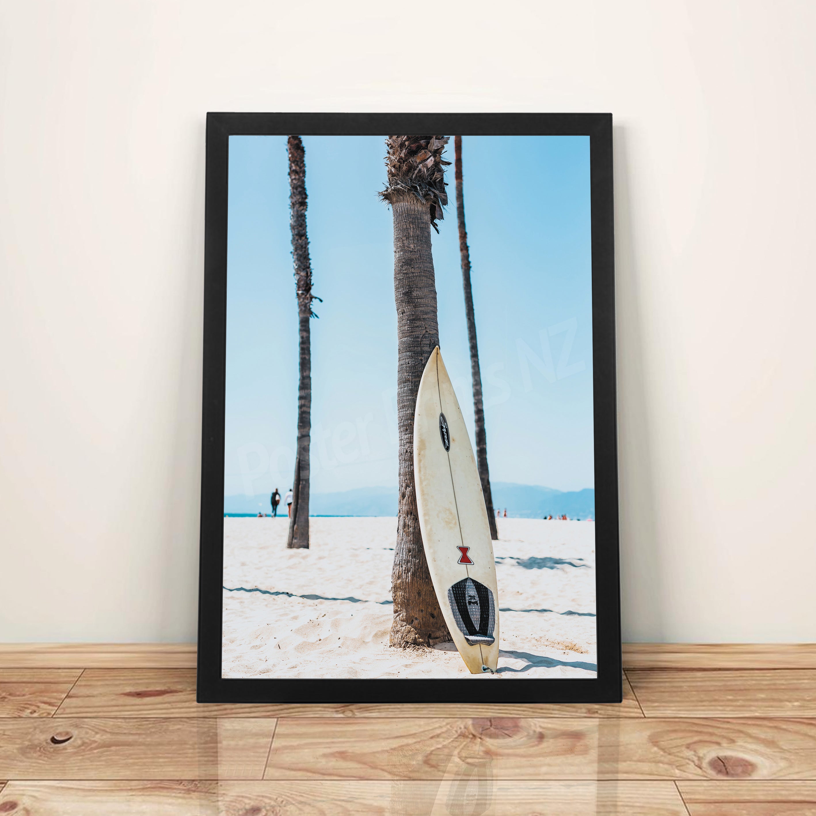 Surfing The Palm - A3 Framed Digital Art Poster