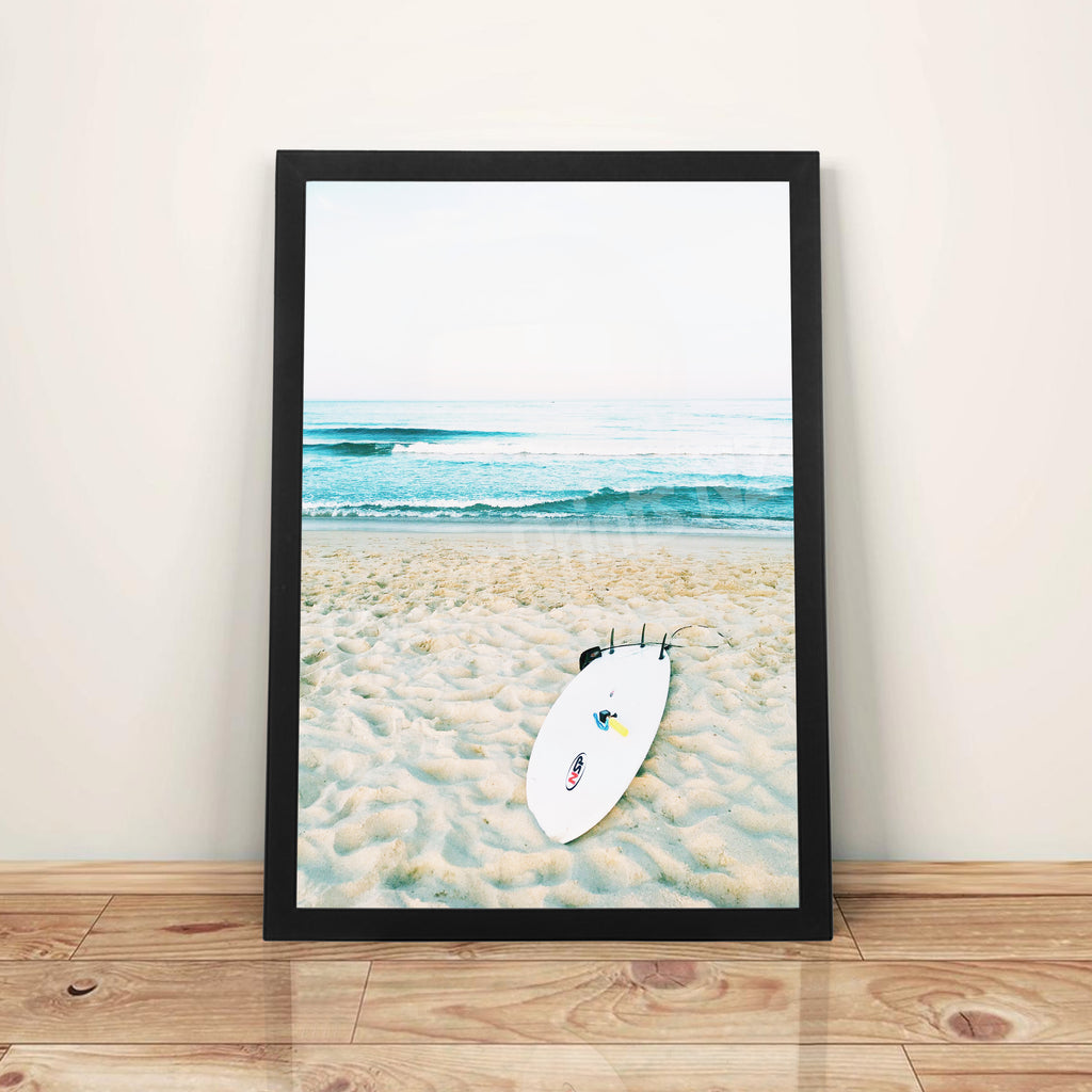Surfboard Smoko - A3 Framed Digital Art Poster