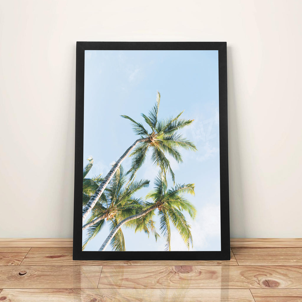 Palmy Sky - A3 Framed Digital Art Poster