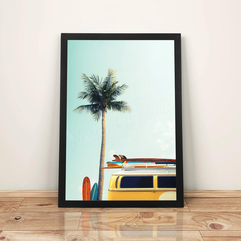 Gone Surfing - A3 Framed Digital Art Poster
