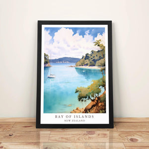 Bay Of Islands, New Zealand - A3 Framed Art Poster