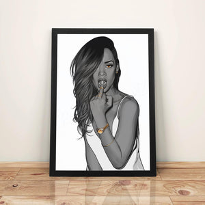 Rihanna 'Gold Edition' - A3 Framed Art Poster