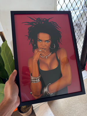 Lauryn Hill - A3 Framed Digital Art Poster