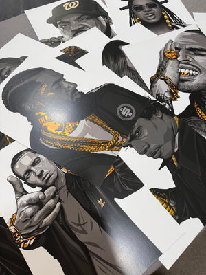 Black & Gold Edition 'Unframed' A3 Posters (Choose ANY of our designs)