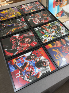 8 x Basketball Legends A3 Framed Art Posters