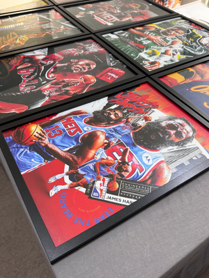 8 x Basketball Legends A3 Framed Art Posters