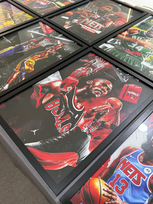 8 x Basketball Legends A3 Framed Art Posters