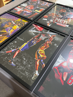 8 x Basketball Legends A3 Framed Art Posters