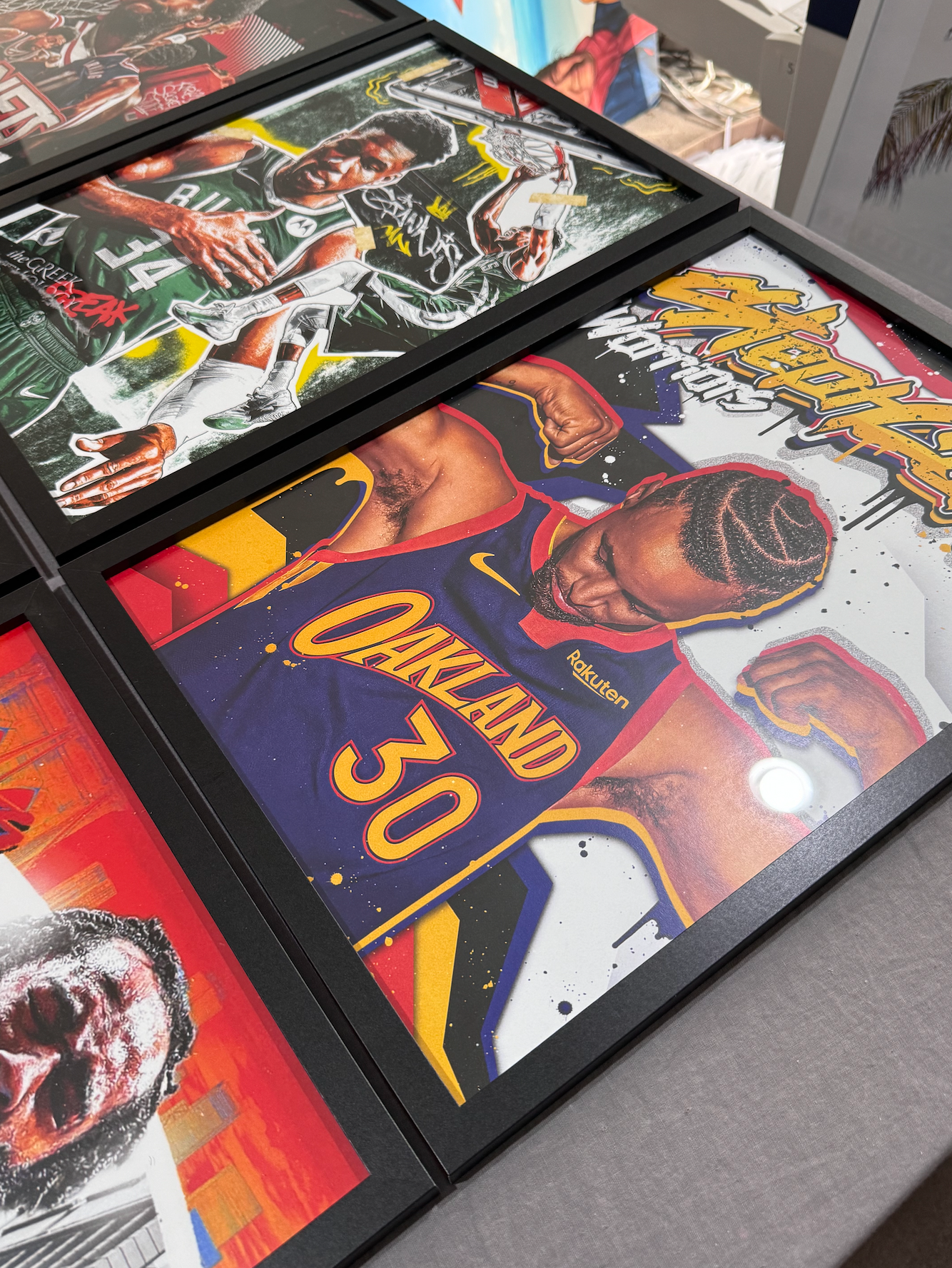 8 x Basketball Legends A3 Framed Art Posters