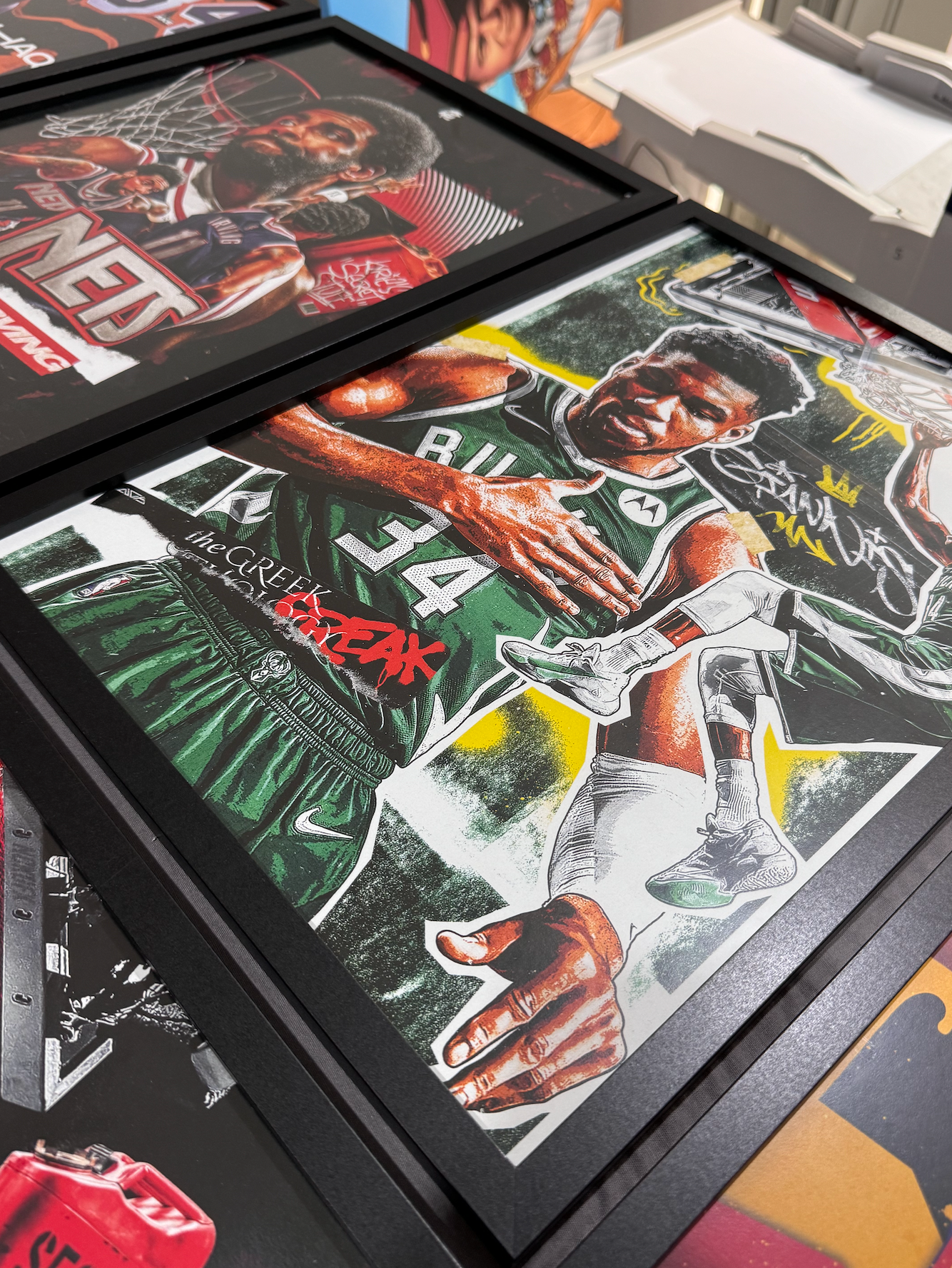 8 x Basketball Legends A3 Framed Art Posters