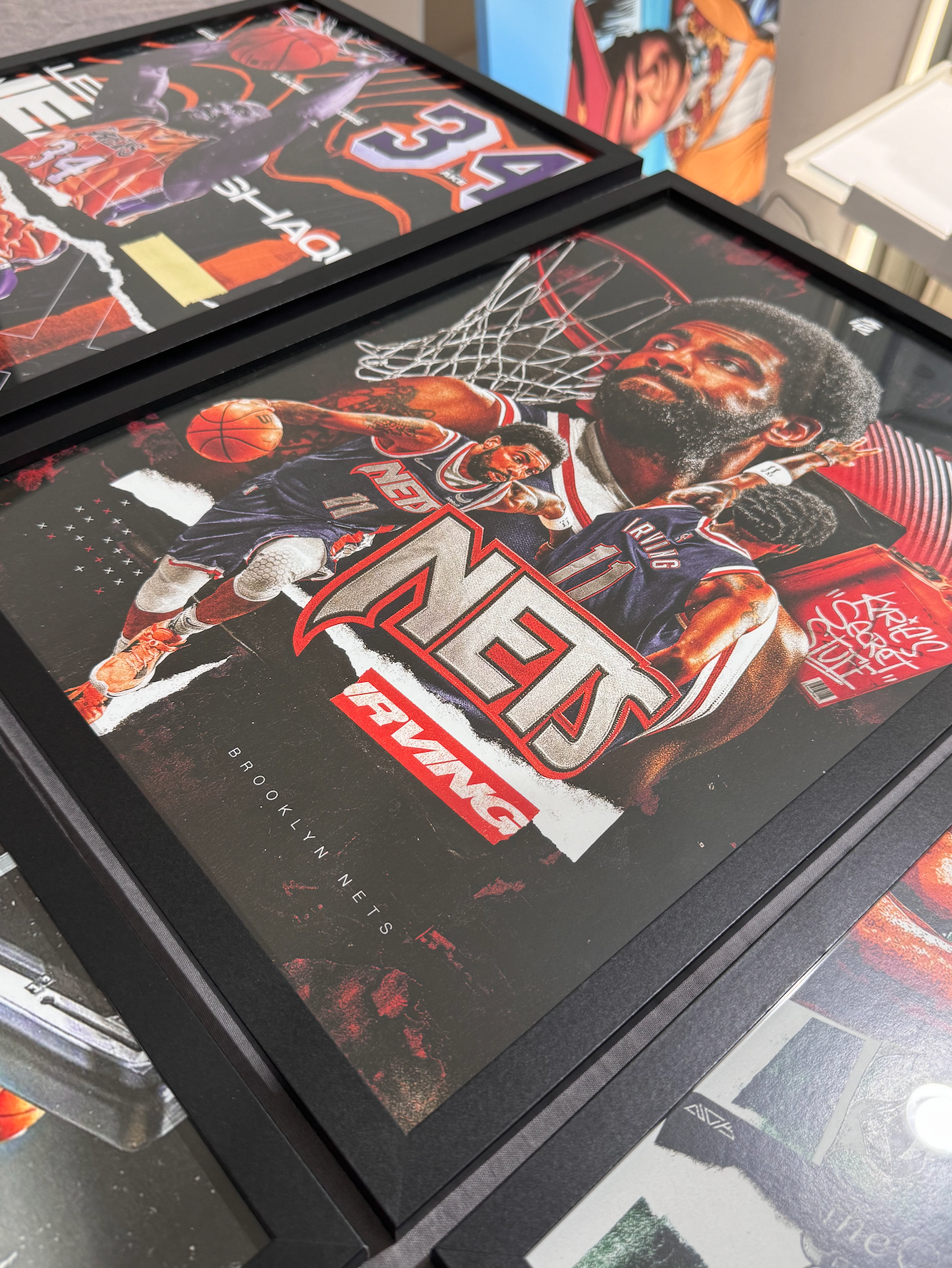 8 x Basketball Legends A3 Framed Art Posters