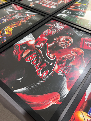 8 x Basketball Legends A3 Framed Art Posters