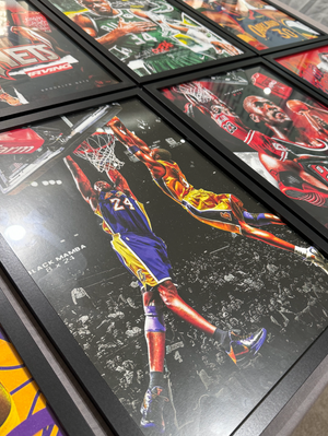 8 x Basketball Legends A3 Framed Art Posters