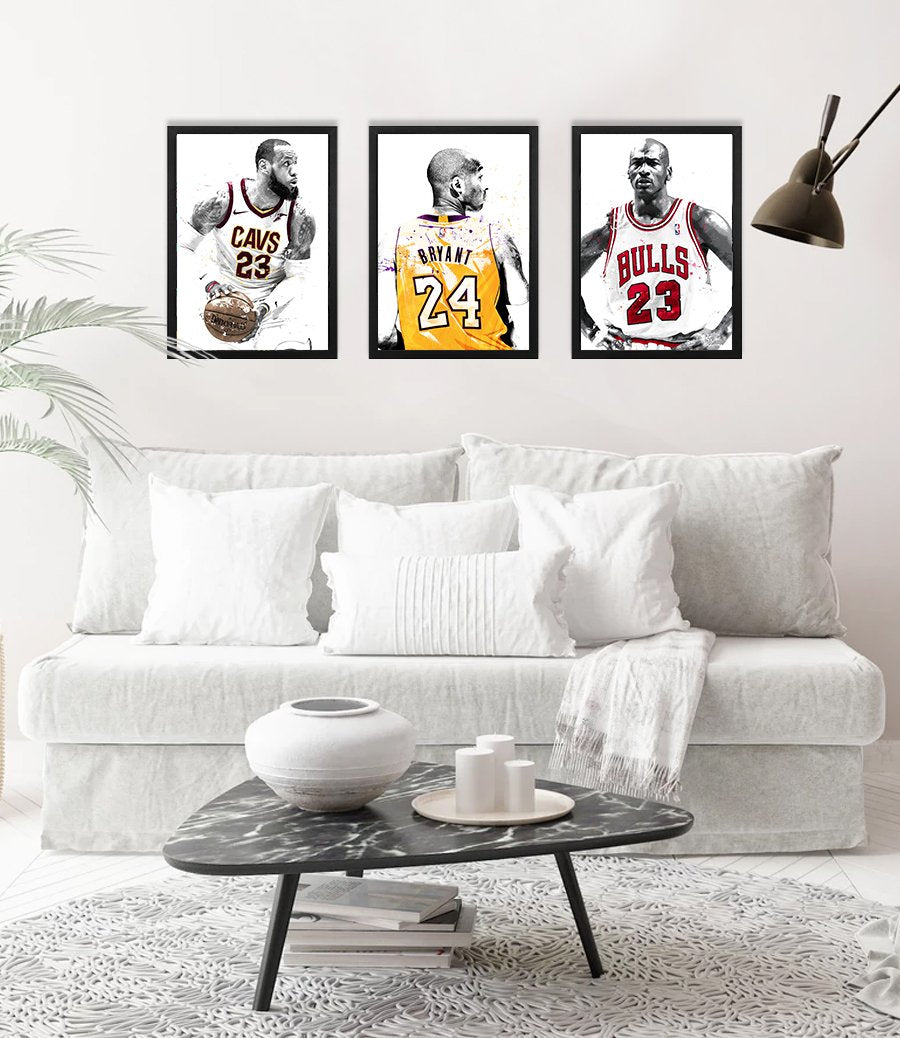 x Basketball Legends A3 Framed Art Posters – Poster Prints NZ