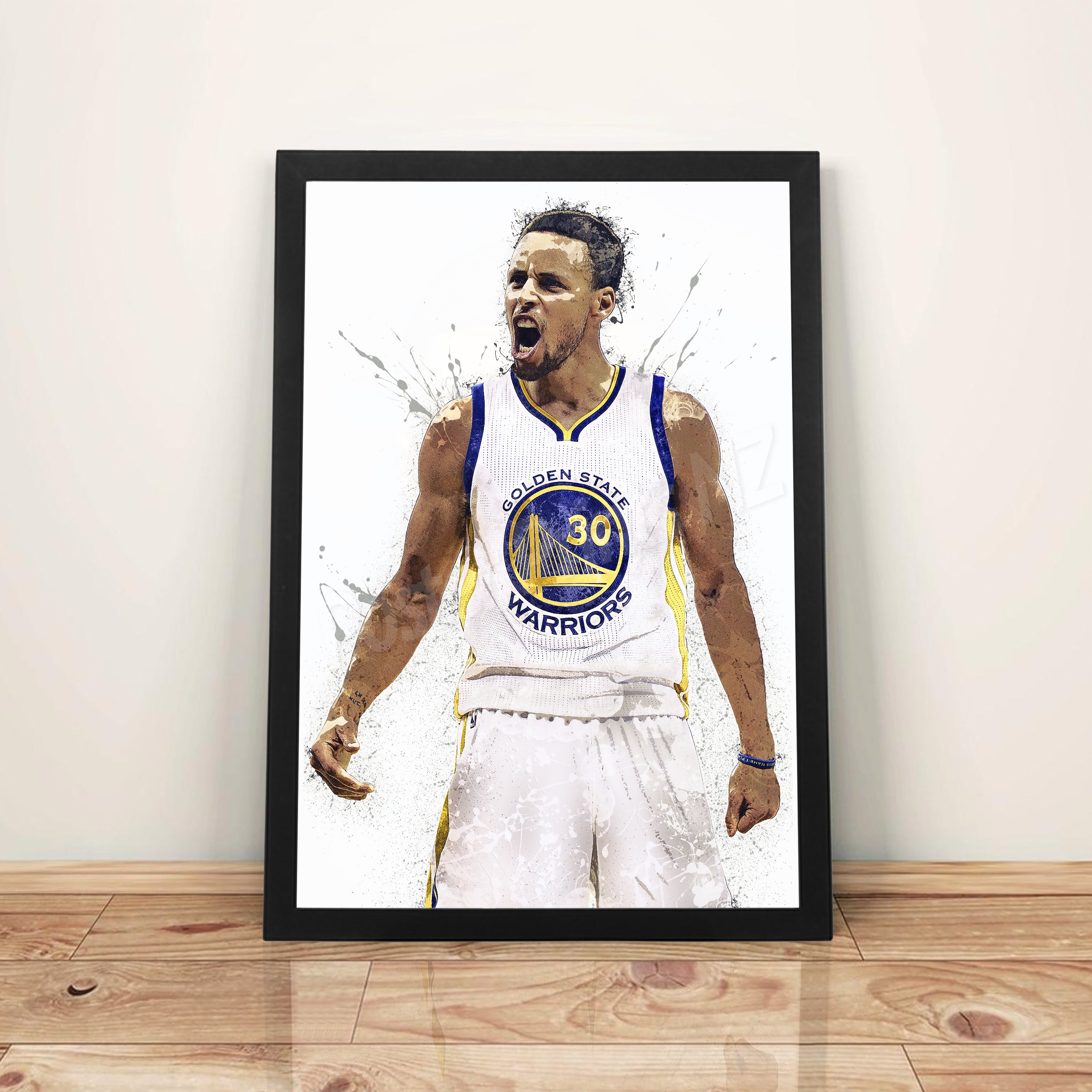 S. Curry - A3 Framed Art Poster