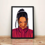 Rihanna Super Bowl 2023 - A3 Framed Digital Art Poster