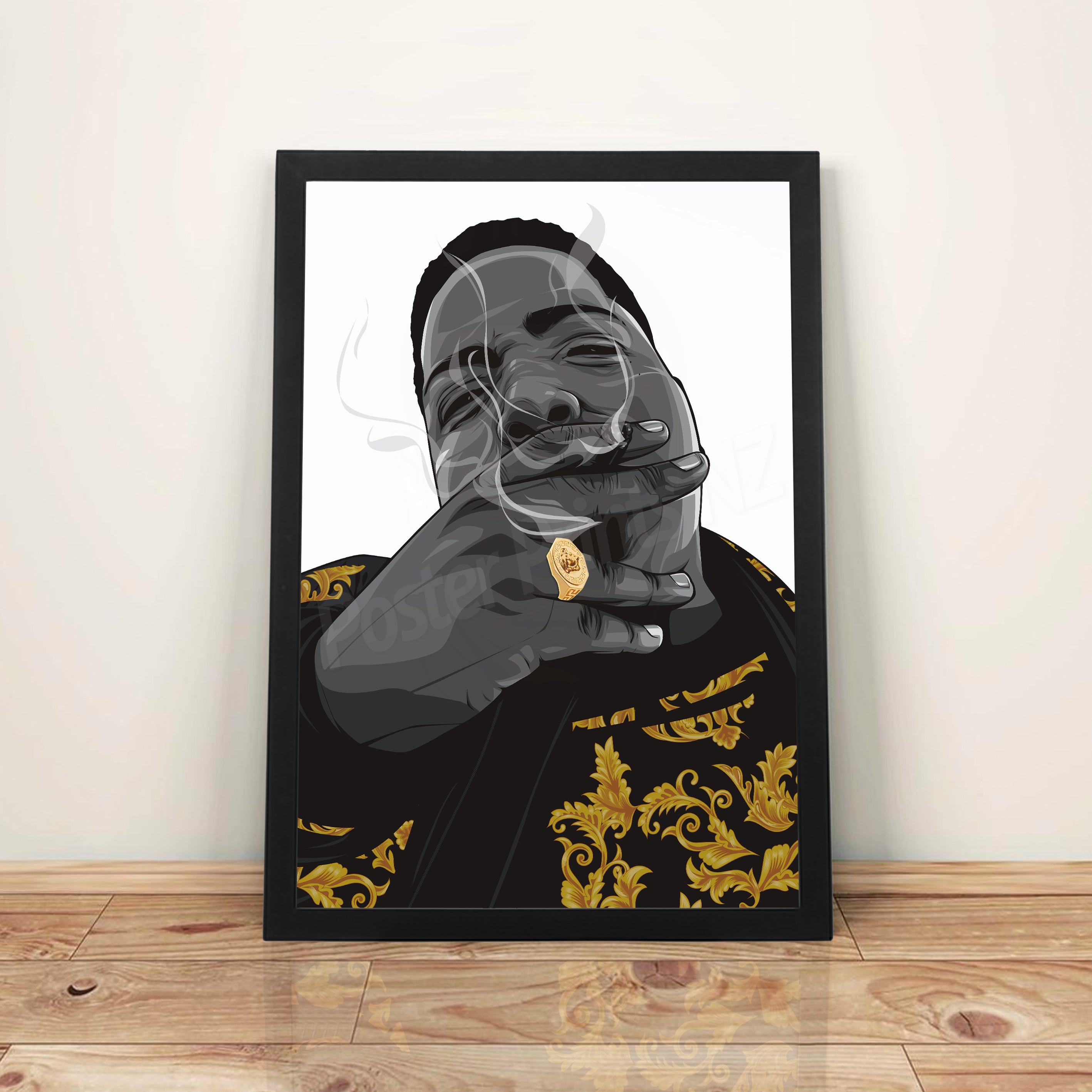 Biggie 'Gold Edition' - A3 Framed Art Poster