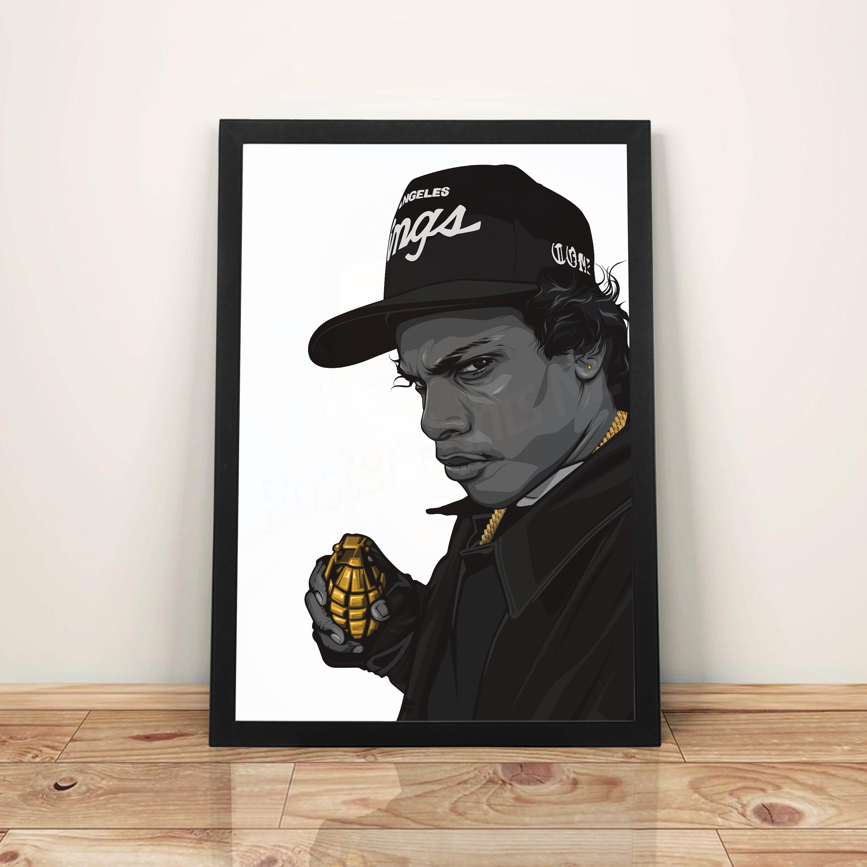 Eazy E 'Gold Edition' - A3 Framed Art Poster