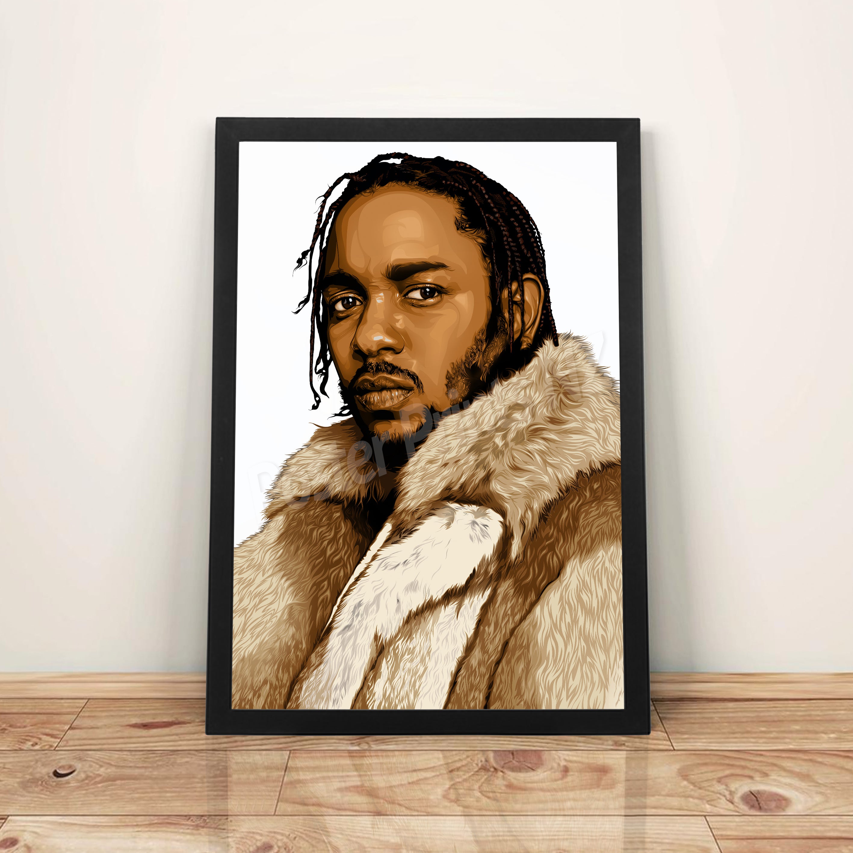 Kendrick Lamar - A3 Framed Digital Art Poster - Poster Prints NZ