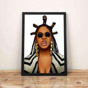 Beyonce - A3 Framed Digital Art Poster - Poster Prints NZ