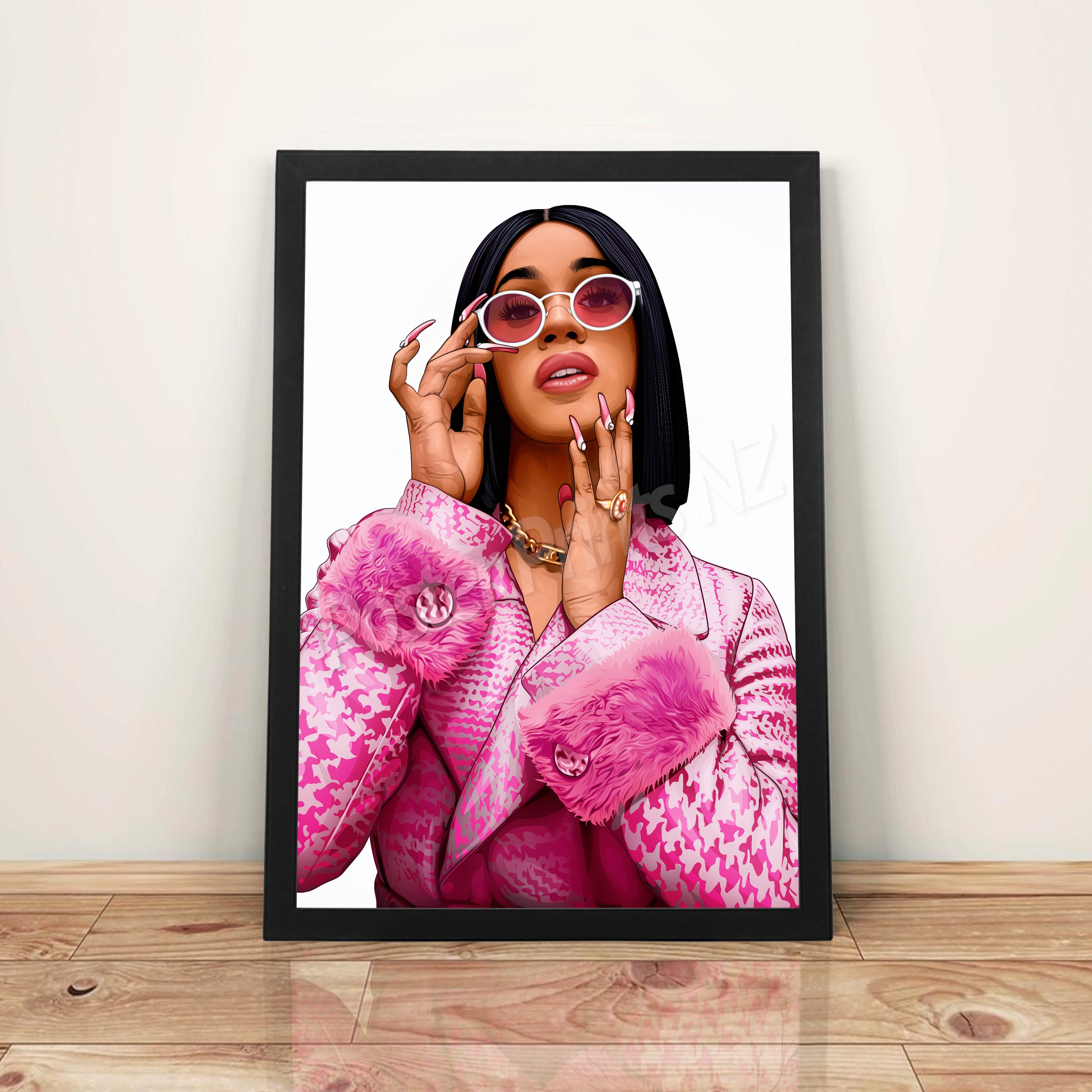 Cardi B - A3 Framed Digital Art Poster – Poster Prints NZ
