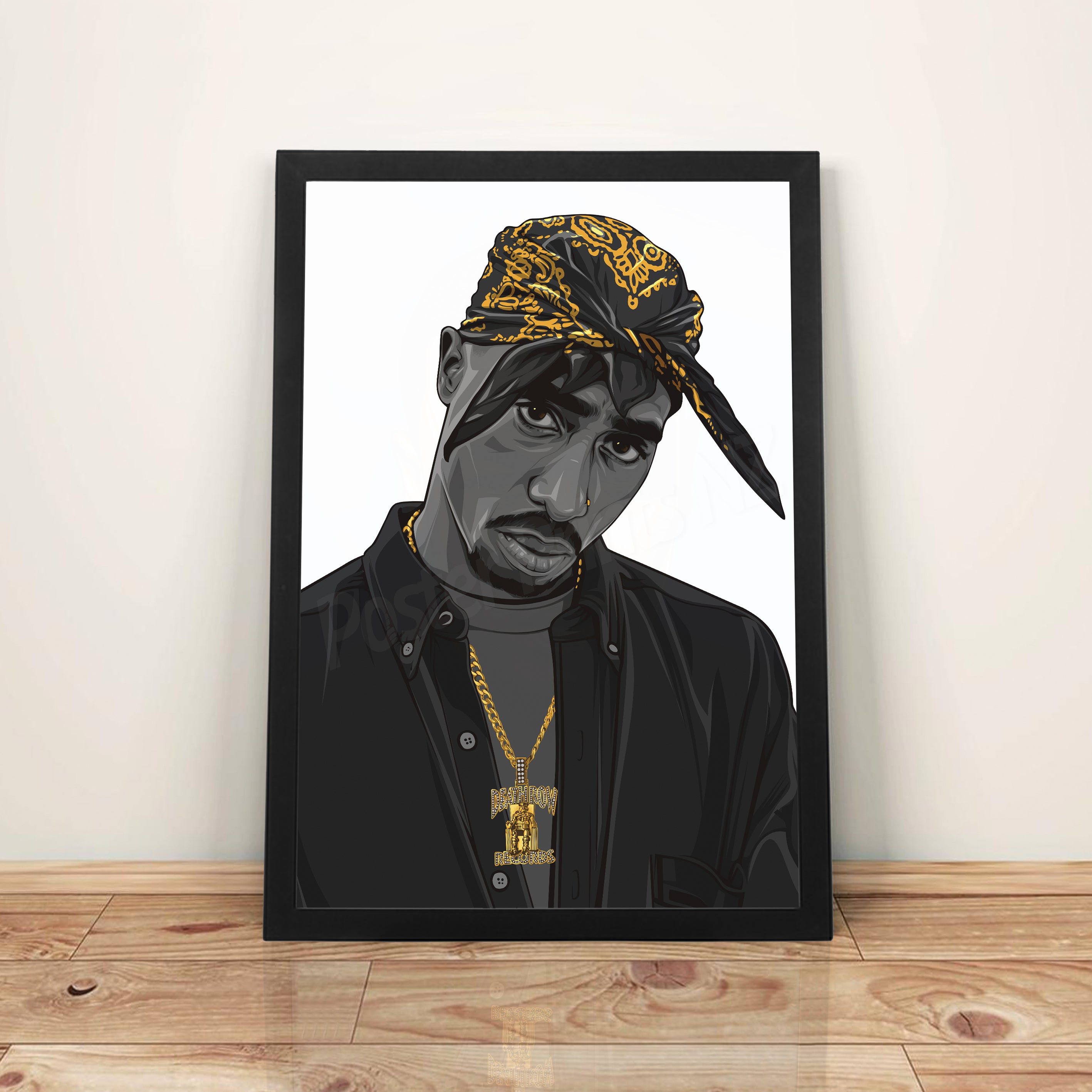Tupac 'Gold Edition' - A3 Framed Art Poster