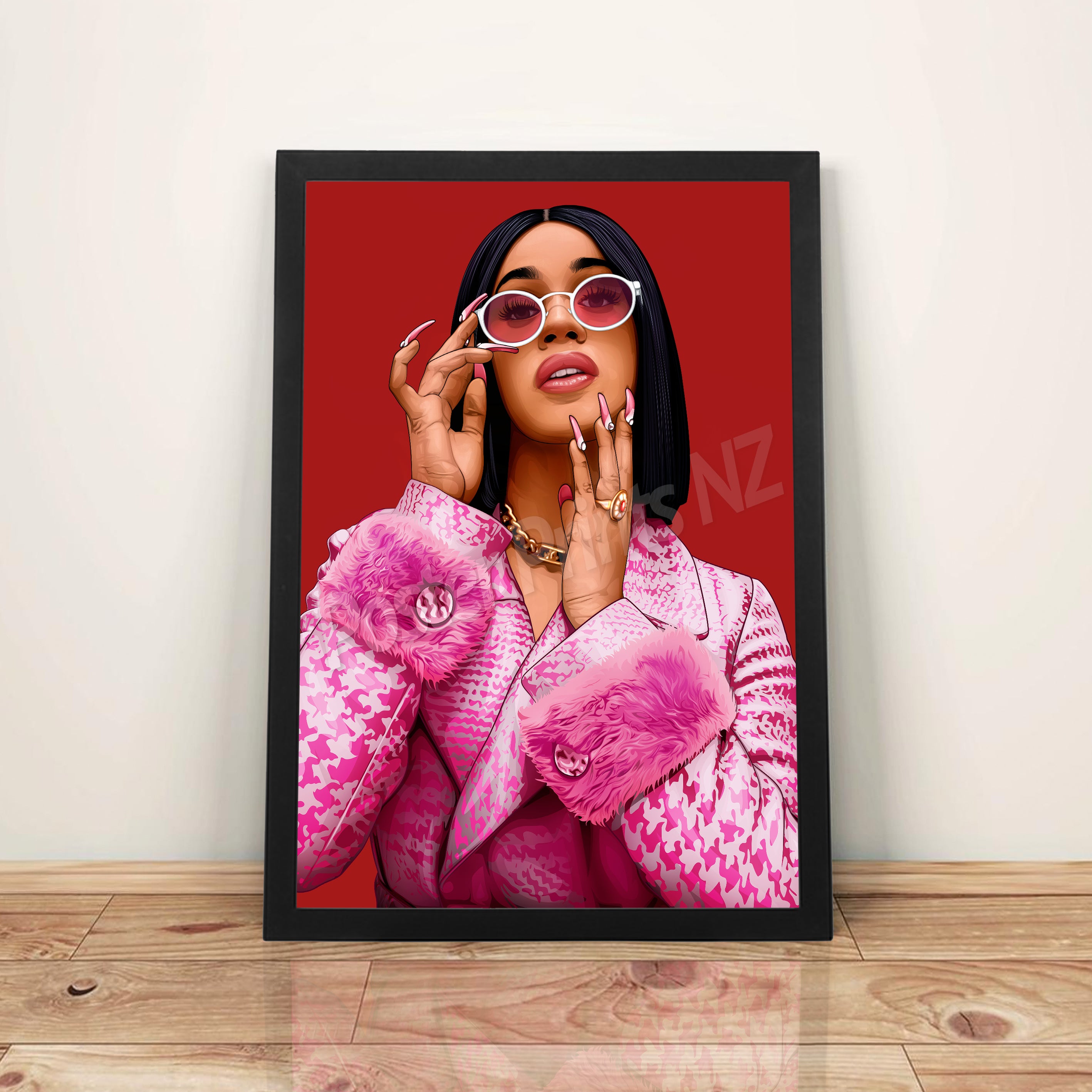 Cardi B - A3 Framed Digital Art Poster – Poster Prints NZ