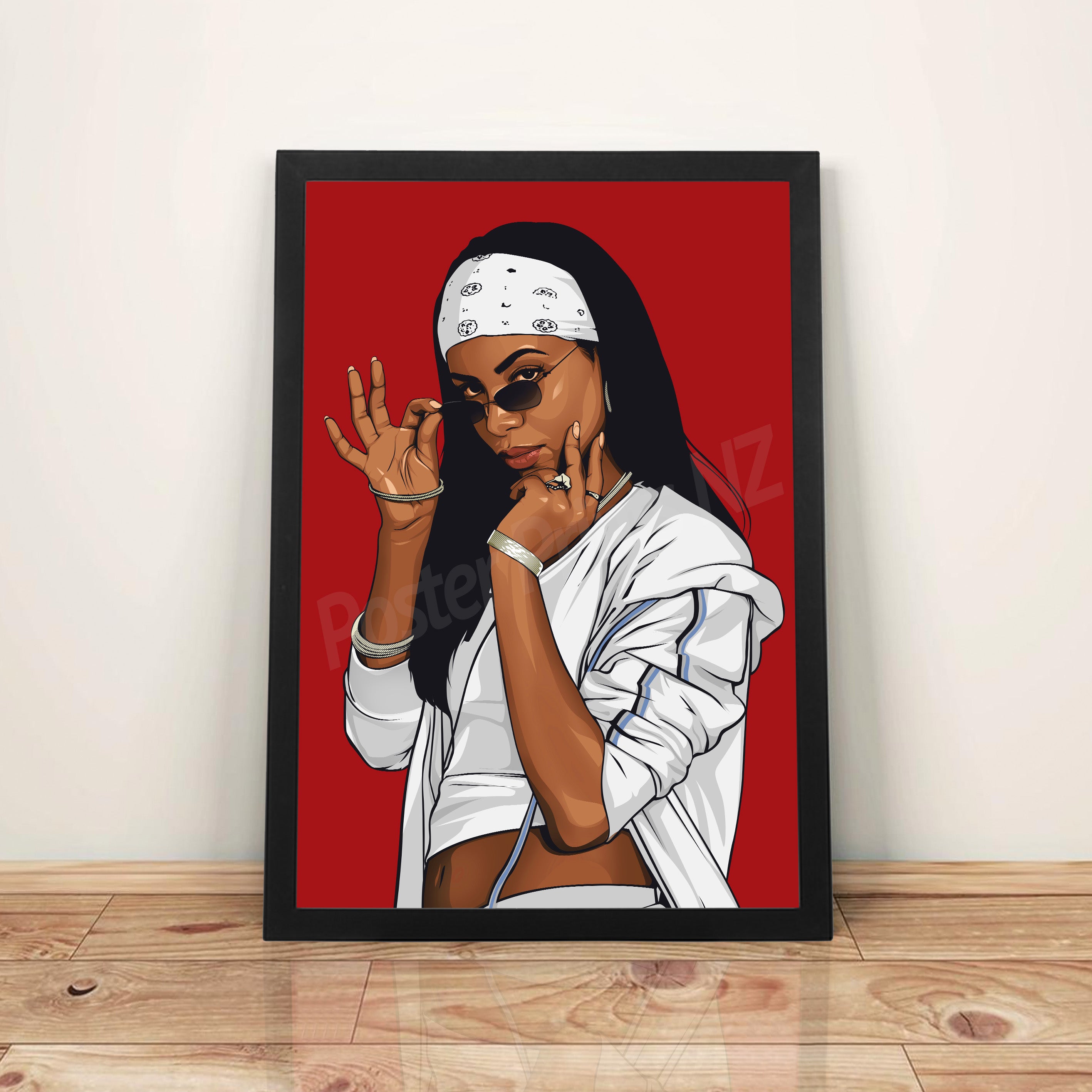 Aaliyah - A3 Framed Art Poster - Poster Prints NZ