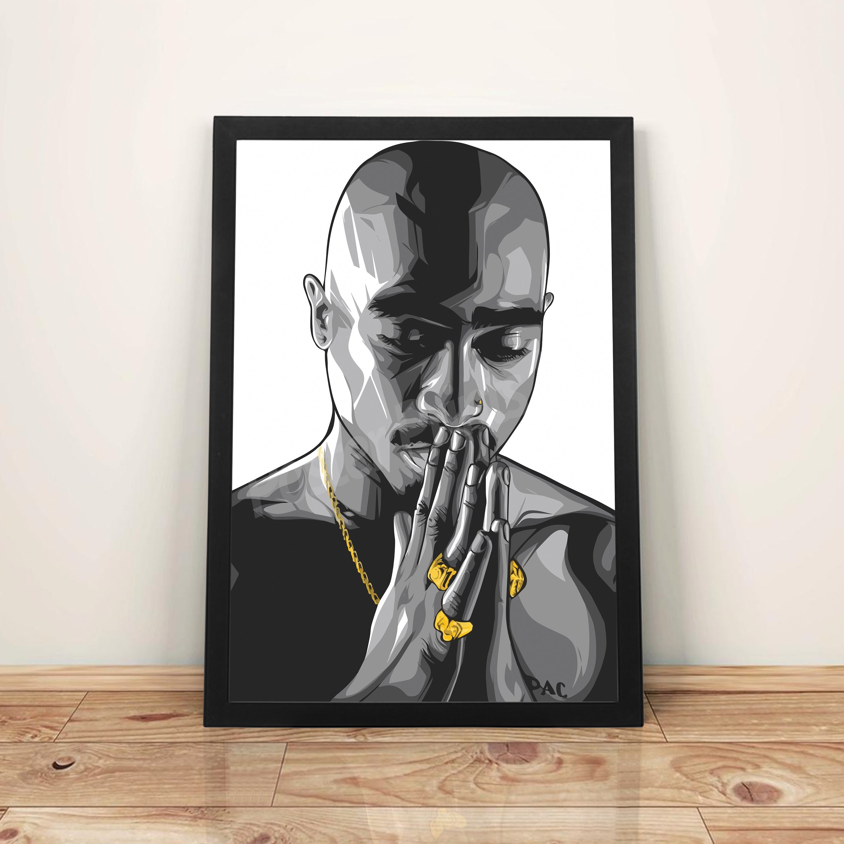 Tupac Shakur - A3 Framed Art Poster - Poster Prints NZ