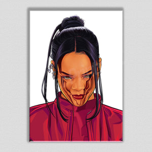 Rihanna Super Bowl 2023 Framed Art Canvas