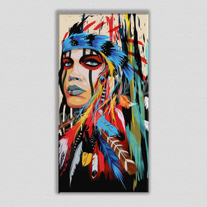 American Indian Framed Art Canvas - Poster Prints NZ