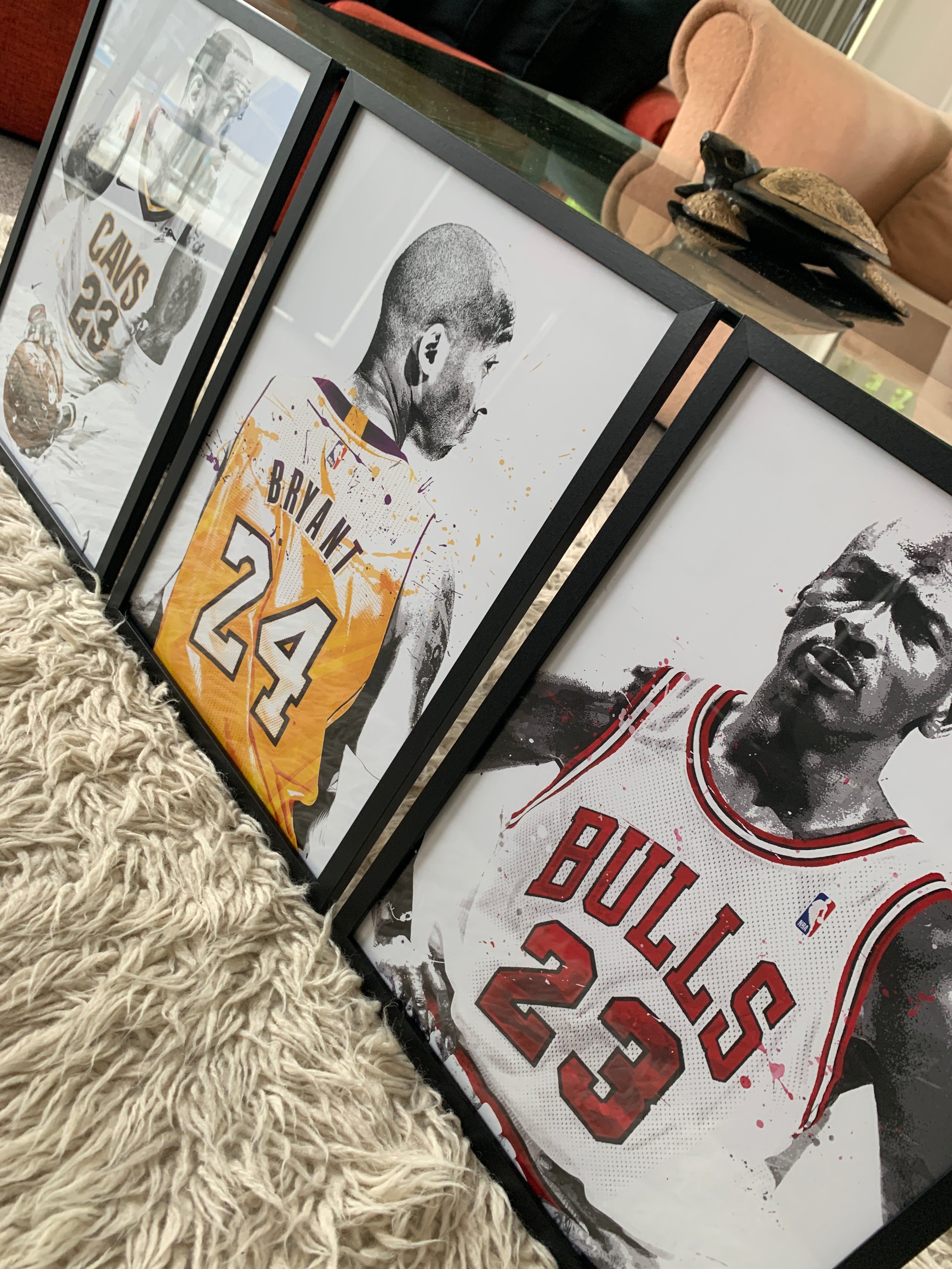 3 x Basketball Legends A3 Framed Art Posters - Poster Prints NZ