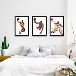 3 x Basketball Legends A3 Framed Art Posters