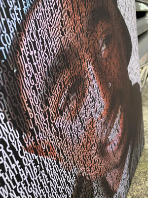 Tupac 'Keep Ya Head Up' Typographic Framed Art Canvas - Poster Prints NZ