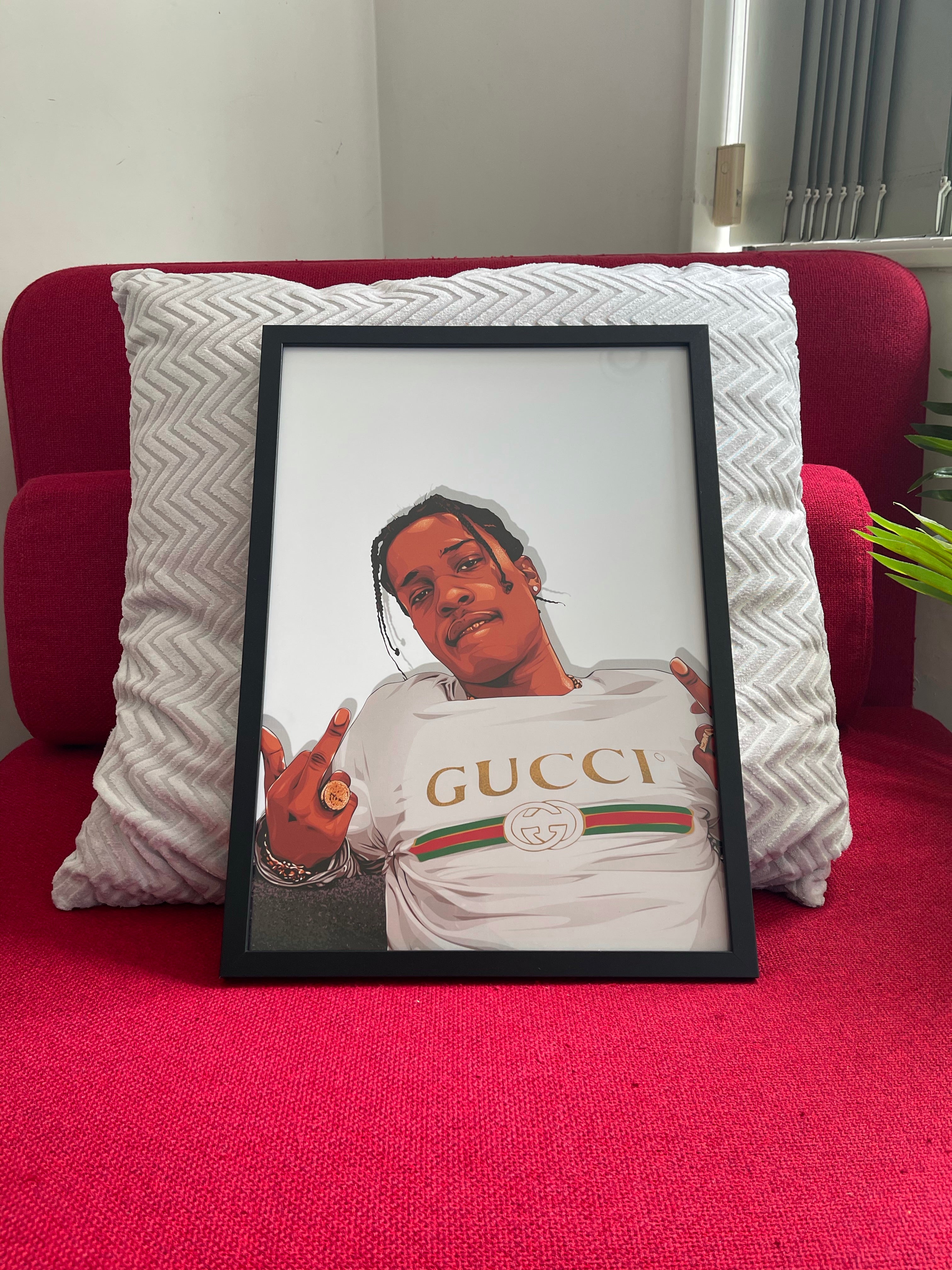 A$AP Rocky - A3 Framed Digital Art Poster - Poster Prints NZ