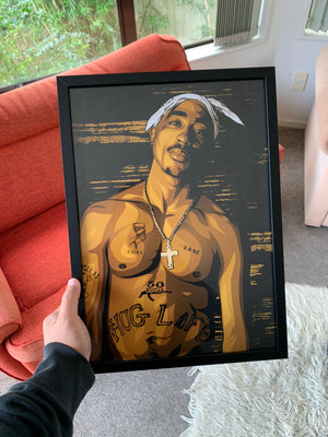 Tupac - A3 Framed Art Poster - Poster Prints NZ