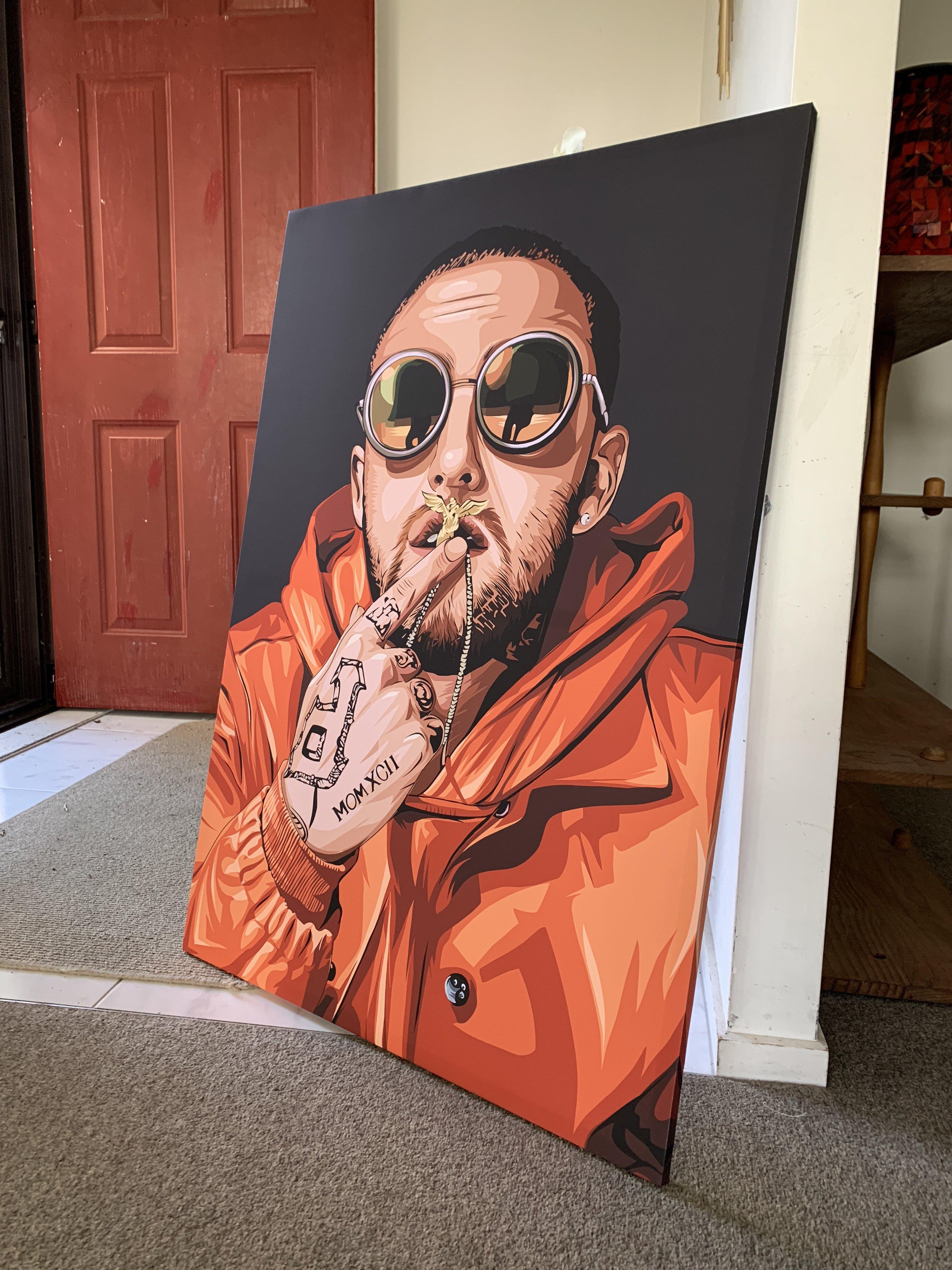 Mac Miller Framed Art Canvas - Poster Prints NZ