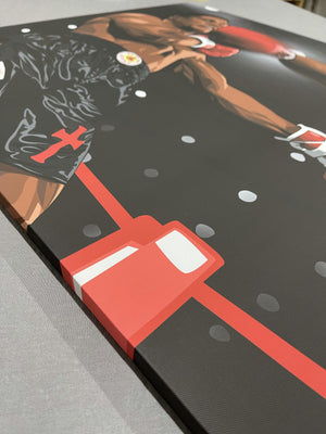 Mike Tyson 'Iron Fist' Framed Digital Art Canvas - Poster Prints NZ