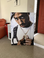 Tupac Framed Art Canvas - Poster Prints NZ
