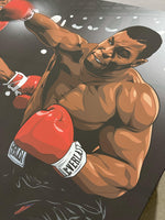 Mike Tyson 'Iron Fist' Framed Digital Art Canvas - Poster Prints NZ