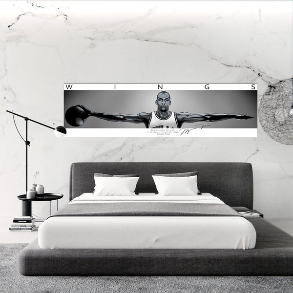 Jordan Wings Framed Art Canvas – Poster Prints NZ